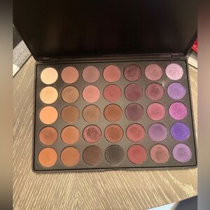 Morphe Eyeshadow Palette with Purple, Brown, and Cream Shades